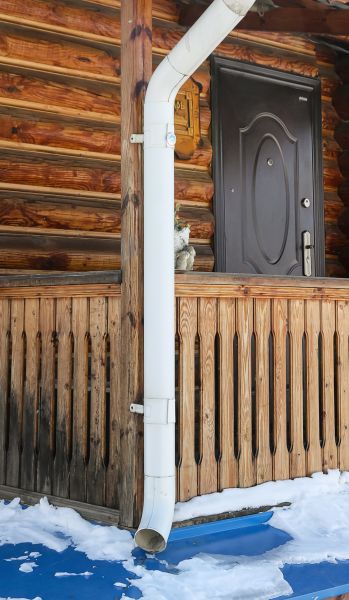 Porch Downspout Installation in Elgin